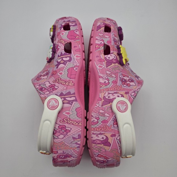 Crocs Hello Kitty Sanrio Clogs Womens 8 Pink Kawaii Jibbitz Limited Edition - Picture 7 of 11
